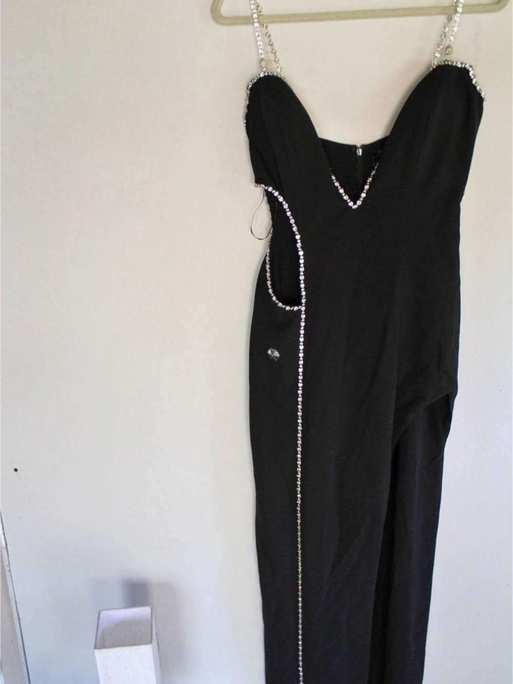 Philipp Plein Long Dress Black Strass Snake Maxi Dress Black Small